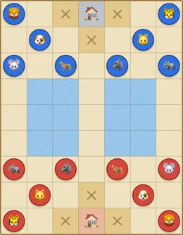 Animal Chess game board