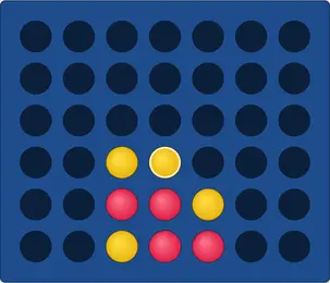 Four in a Row game board