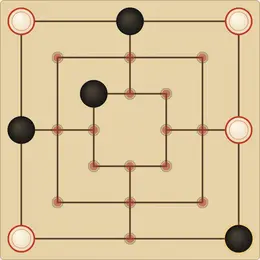Nine Men's Morris game board