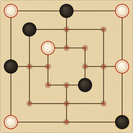 Nine Men's Morris game board
